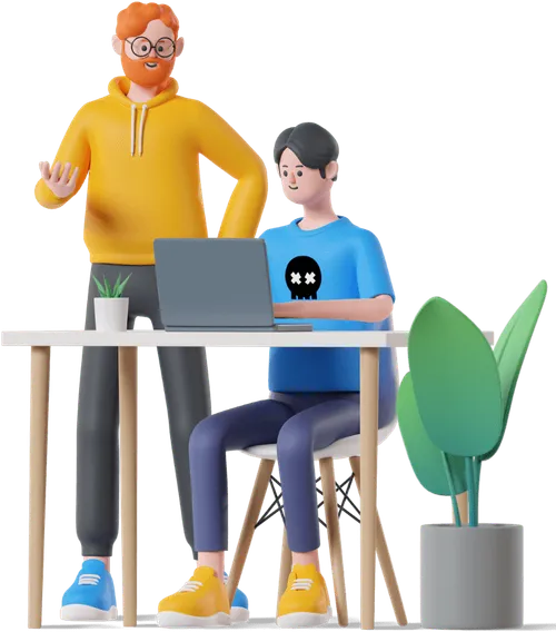 Team collaborating on training content using QuickSkills