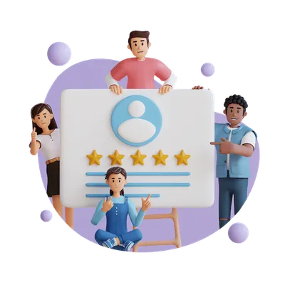 Team members engaged with interactive learning and ratings